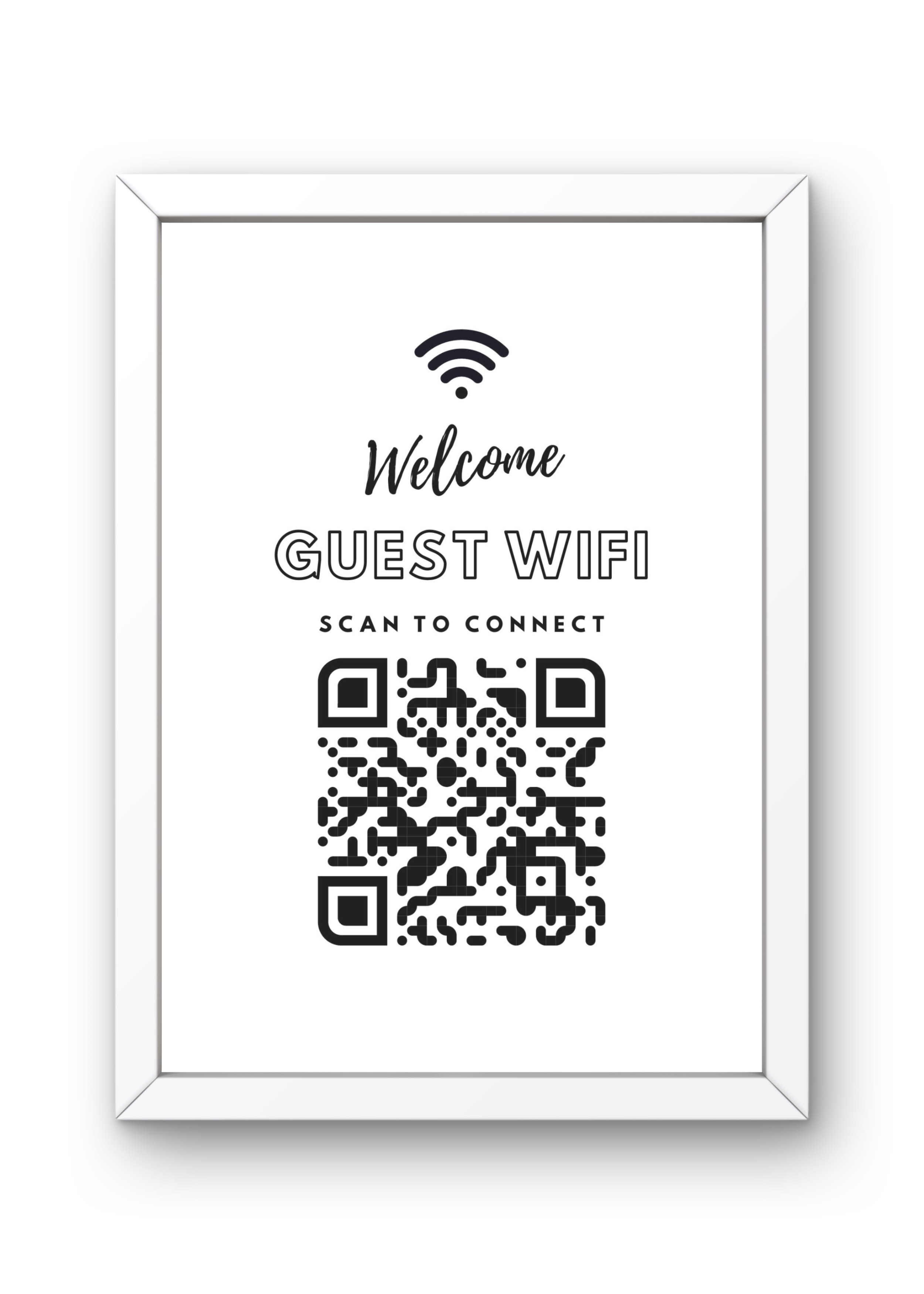 WiFi QR Code Wall Print Sign - Home or Guest – ThesePrintsTho